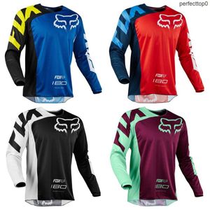 Men's T-shirts Foxx Head Speed Subduing Off Road Motorcycle Clothes Riding Clothes Mesh Long Sleeves Quick Drying Breathable Quick Drying Heat Transfer Printing