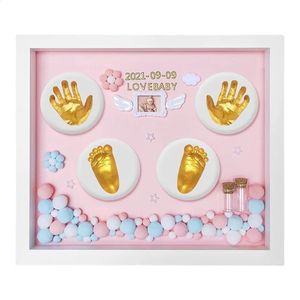 Baby HandPrint Kit Po Frame Memory Unique Original Gift Ge oförglömliga minnen för barn Välkommen Party 240125