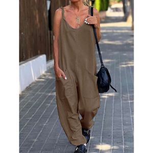 Projektantka damska odzież Summer Romper Kobiet kombinezonu swobodne spodnie kombinezony wzmacniacze Rompers Jumpsuits for Women Halter Jumpsuits V-dhand Blue Rompers for Womenwndj