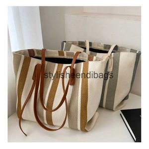 Shoulder Bags 2023 Raffia Summer Woman Designer Tote Big Shopper Bag for Women Casual Canvas Handbag Womens TacksH24217