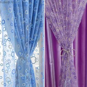 Cortina de luxo jacquard transparente para sala de estar, quarto, organza, voile, decoração de hotel, azul, amarelo, roxo, transparente