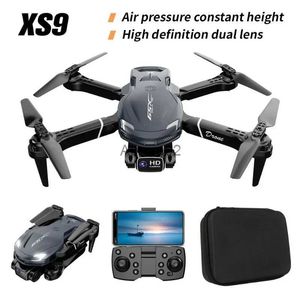 Drones XS9 com câmera HD Rone aéreo pairando aeronaves de altura fixa retorno automático vôo E88 E99 modelo de atualização YQ240217