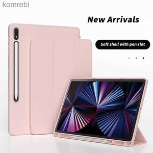 Tablet PC Cases Bags ZOYU Case para Samsung Galaxy Tab S7/S8/S9 11 em S6 Lite 10.4 S7 FE S8 S9 Plus 12.4 S8 S9 Ultra 14.6 com bandeja de caneta Tablet CoverL240217