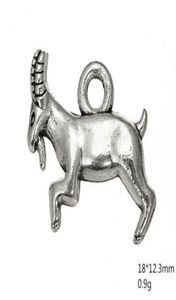 Antik silverpläterad Billy get Stenbocken Charms Diy Nature Jewelry Making for Armband eller Necklace3056385