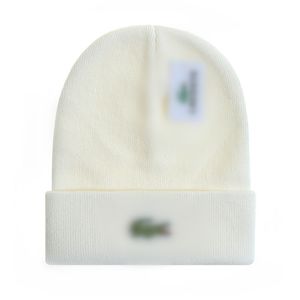 Mais recente designer de luxo gorro chapéu de inverno feijão moda masculina e feminina crocodilo chapéu de malha outono lã chapéu padrão fino z4