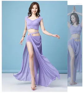 Palco desgaste barriga dança prática roupas femininas 2024 sexy iniciante oriental saia malha para mulheres Bellydancing Outfit