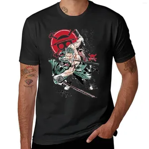 Herrtankstoppar pirat roronoa zoro t-shirt pojkar djurtryck skjorta utgåva t ​​kort ärm tee män