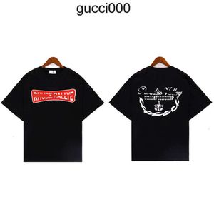 デザイナーTシャツRHUDE MENSTシャツヴィンテージポロシャツメンズカジュアルスウェットシャツブラックアーモンドAK7D