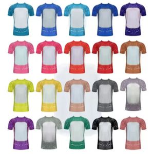 Mulheres US homens suprimentos de festa de sublimação camisetas transferência de calor camisa em branco camisa branqueada camisetas poliéster branqueadas ss1118 ed