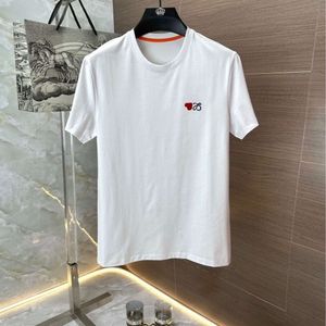 2024SS women T shirt designer t shirts mens womens fashion love heart embroidery graphic tee trend simple short sleeved top casual loose round neck Slim cotton Tee