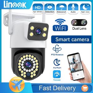 Linook yoosee cctv kamera wifi trådlös utomhus 8mp 4k ptz hemanslutning telefon ip säkerhet vattentät