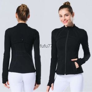 LL Giacca da yoga Donna Definisci Allenamento Cappotto sportivo Fitness Sport Quick Dry Activewear Top Solid Zip Up Felpa Sportwear Vendita calda LU-088 Moda dimagrante