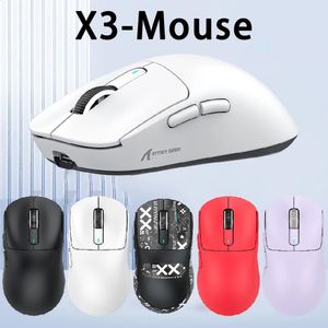 Беспроводная Bluetooth-мышь Attack Shark X3 2,4GType-C, трехрежимное подключение, оптическая игровая мышь, мышь для компьютера, ПК, ноутбука 240119