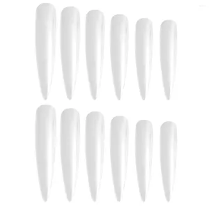 Unhas Falsas 120PCS Long Clear Nail Tips-Stiletto Tips Capa Garra Pontuda Artificial