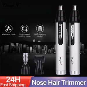 CKEYIN 3 IN1 Electric Ear Nose Trimmer For Mens Shaver Rechargeble Hair Removal Eyebrow Trimer Safe Face Care Tool Kit 240202