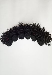 Brasilianskt jungfruhår vackert kort bob typ 6inch kinky curly dubbel weft indian remy förlängningar 300 glot 50gpc 6pcs97533105055806