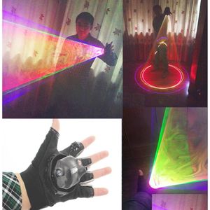 Outros suprimentos de festa de evento Moda Mticolour Luvas Laser Dj Luva Rotativa Righg e Mão Esquerda Luz Us UE Plug para Dance Party Clu DHDFS