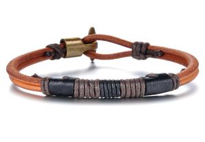 Economici Semplici Uomini Gioielli Bracciale in pelle da uomo Braccialetti con ciondoli vintage Braccialetti Bracciale in vera pelle Pulseiras Masculina Wholesa4584277