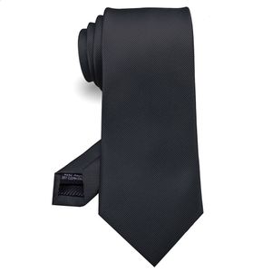 Kamber Mens Tie Solid Color 8cm Silk Jacquard Slipsgröna röda band för män Formella affärsbröllopstillbehör släpp 240122