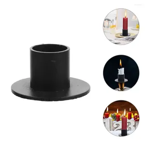 Candle Holders 8 Pcs Candlestick Vintage Decor Home Tabletop Ornament Black Paint Decorative Candleholder Metal Iron Sticks Painted