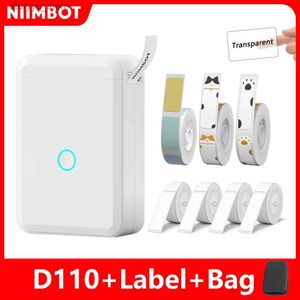 Labels Tags Niimbot D110 Mini Portable Printer For Mobile Thermal Adhesive Label Printer For Stickers Pocket Labeling Maker Machine Wireless Q240217