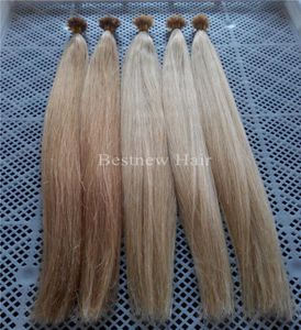 Lummy keratin tırnak u ipuçları Hint Remy saç uzantıları 18quot20quot22quot24quot 27 bal sarısı ve 613 çamaşır suyu sarışın stra4524639