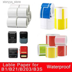 Labels Tags NiiMbot B1/B203 B21/B3s Label Printer Waterproof Anti-Oil Tear-Resistant Price Tag Pure Color Scratch-Resistant Label Paper Q240217