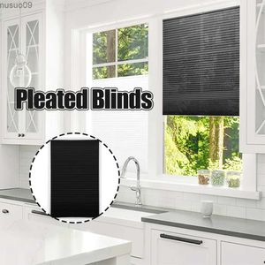 Curtain Self-Adhesive Pleated Blinds CurtainsHalf Blackout Windows Curtains Bathroom Balcony Shades Blind for Home Office Window Door