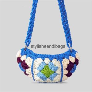 Torby na ramię womnes szydełka torba boho w stylu etnicznym ręcznie tkana bawełniana linia ręcznie robione samice crossbody letnie wakacje Purseh24217