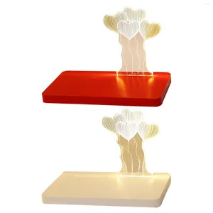 Nachtlichter Dekor Romantische Acryl 3D LED Lampe Nachttischlampe für Hochzeit Schreibtisch Schlafzimmer Nachttisch Wohnzimmer