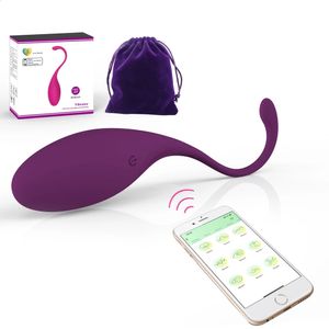 Esercitatore muscolare del pavimento pelvico intelligente Kegel Balls G Spot vibratore clitorideo con app telecomando giocattoli adulti del sesso per le donne 240202