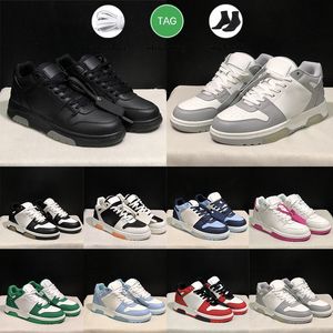 2024 Designer Sapatos Fora do Escritório Sneaker Low Top Offs Preto Cinza Vermelho Verde Couros Whiteshoe Casual Roupa Diária Athleisure Mens Outdoor Sneakers Womens Trainers