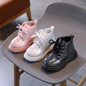 Boots Baby Children's Fashion 2024 White Soft Bottom Boys Girls Leather Four Seasons Models Pink Kid