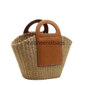 Totes New Style Hand-held Straw Woven Bag Fashion Womens Hand Bags For Women Designer Bolsos Mujer 2023 TendeciaH24217