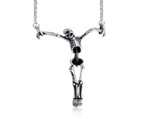 Steel Color Fashion Men039s Skull Pendant Necklace Stainless Steel Link Chain Necklace Jewelry Gift for Men Boys J230301s2397280