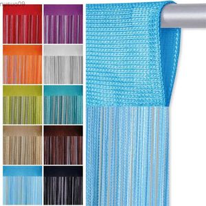 Curtain 100x200cm Thread Curtains Screen Ribbon String Divider Blind for Living Room Door Wall Window Panel Tassel Curtain