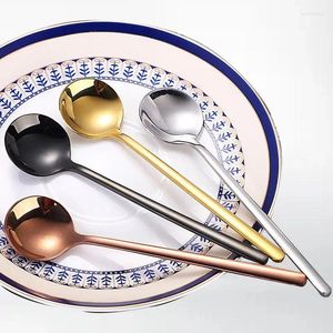 Coffee Scoops 304 Stainless Steel Tea Spoon Gold Small Round - The Perfect Set For Your Beverage Enjoyment