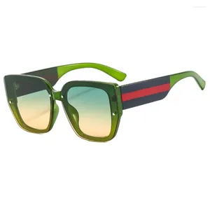 Okulary przeciwsłoneczne 2024 Cat Eye Women Designer Red Green Sun Glasses Vintage Eyewear Mężczyzna UV400