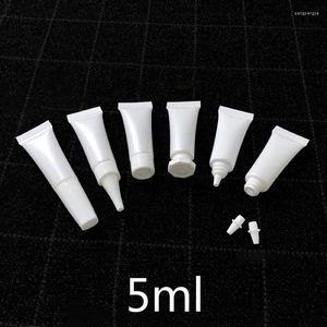 Storage Bottles 5ml White Plastic Cosmetic Bottle 5g Empty Eye Cream Mask Containers Skin Care Lotion Soft Tube Refillable Packaging