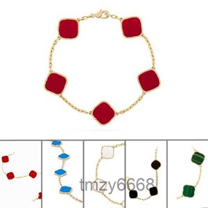 18 gioielli di design con bracciale trifoglio di lusso in stile per donna Cleef Love Braccialetti con ciondoli Regali regalo di Natale RU6U