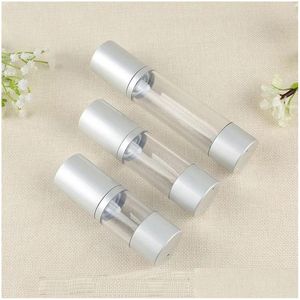 Packing Bottles Wholesale 15 30 50 Ml Airless Pump Bottle Refillable Cosmetic Container Makeup Foundations And Serums Lightweight Leak Dh0Ig