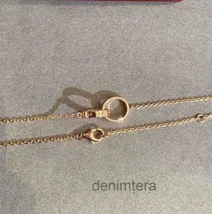 Ожерелья с подвеской в золоте, роскошное качество, двойное кольцо с подвеской, ожерелье с розовым покрытием для женщин, свадебные украшения, подарок, штамп Ps4787 I90L