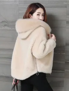 女性の毛皮の女性フェイクコート模倣ぬいぐるみジャケット2024冬のファッションカジュアルショート服