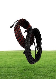Moda masculina charme pulseiras de couro design artesanal hip hop jóias punk peças enchimento masculino trançado corda bracelet3706037