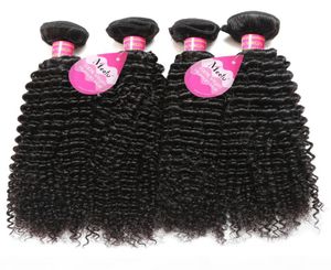 Capelli malesi peruviani brasiliani Capelli ricci naturali ricci umani Jerry Tesse 4 pacchi Estensioni dei capelli vergini non trasformati per Blac2689496