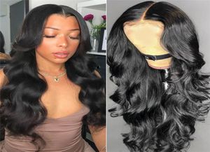 Body Wave 360 ​​spets peruker mänskligt hår med babyhår obearbetat 130180densitet Deep Wave Wigs For Black Women Full Lace Human Hair1134785