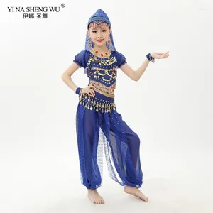 Scene Wear Belly Dance Clothes Children Costume Bellydance 3/6st Set Costumes For Kids Dancing Girl Bollywood Performance