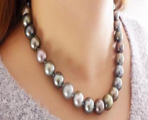 Gioielli con perle pregiate 18quotCollana di perle multicolori nere naturali di Tahiti da 1316 mm8468977