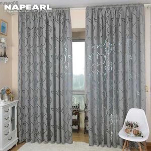 Vorhang NAPEARL Heimdekoration Wohnzimmer Vorhänge Fensterbehandlungen Jacquard Blatt Designer grauer Vorhang für Küche Schlafzimmer