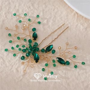 Fermagli per capelli Bastoncini Accessori donna Accessori per capelli da sposa Abito da sposa Gioielli di fidanzamento Forma di foglia Forchette vintage Intera vendita Hx716